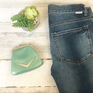 Lux de Ville coin purse mini wallet mint green